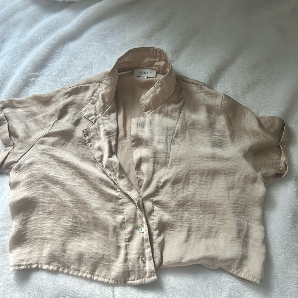 Tan Sleep Crop Top